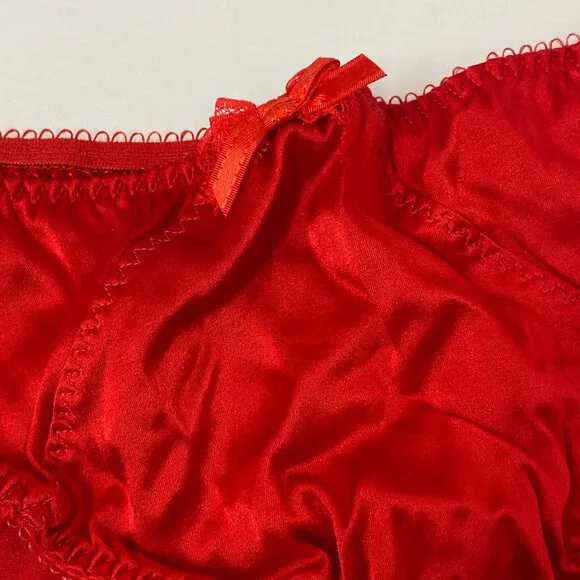 Agent Provocateur Felinda Red Silk Brief AP4 Large - Picture 7 of 11